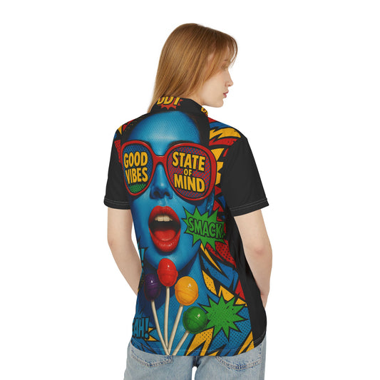 Pop Art Culture ,Graphic Unisex Polo Shirt